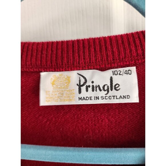 Vintage Pringle Sweater Mens Med? Argyle print 100% Lambswool Made In Scotland - Picture 5 of 8